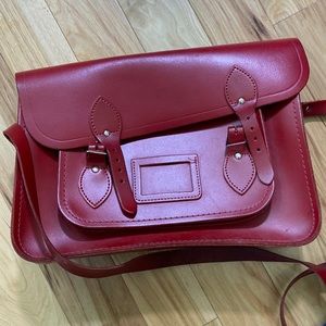 13 inch Cambridge satchel red in used condition check pictures carefully